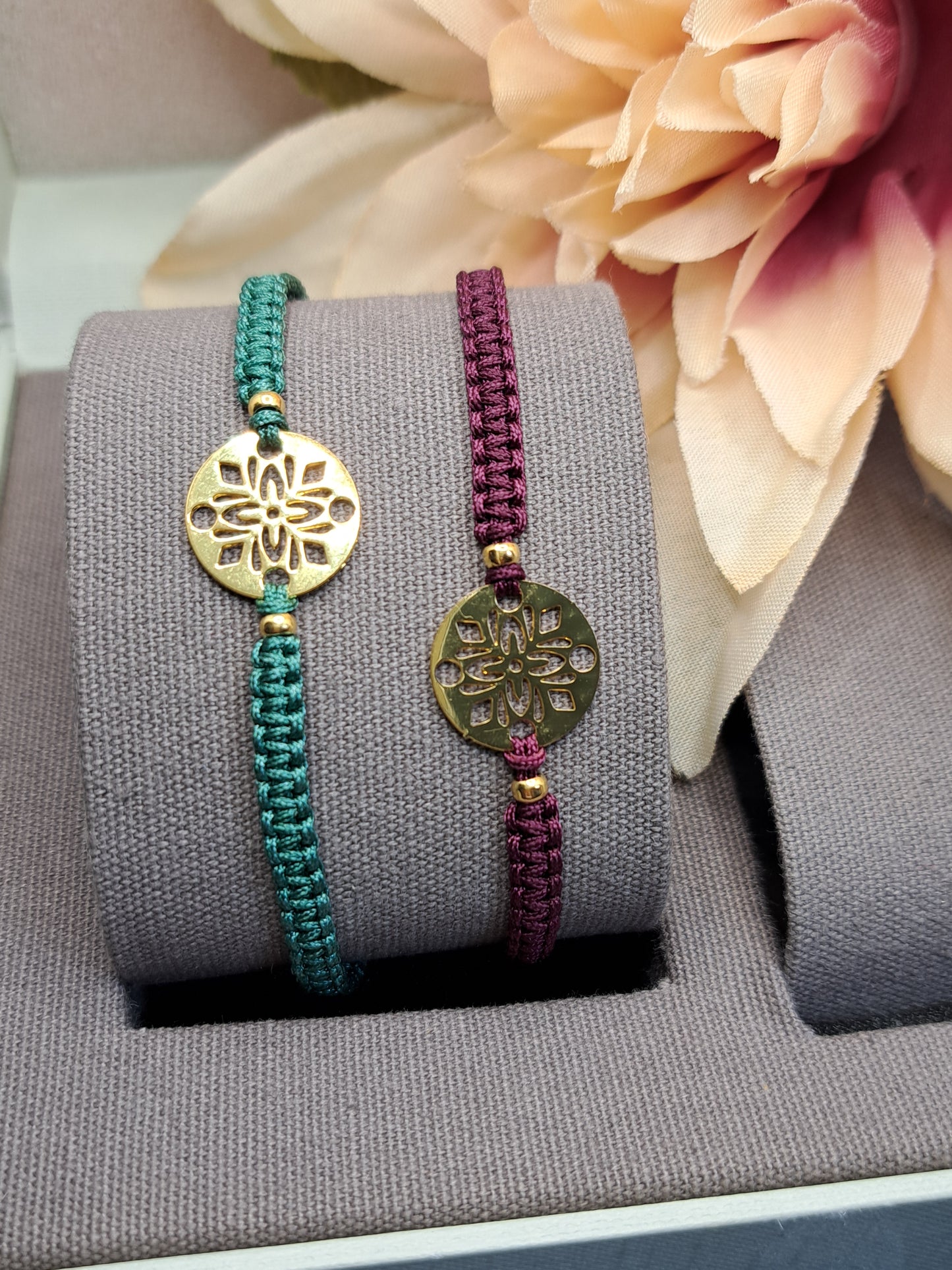 Armband Makramee Mandala-Blume