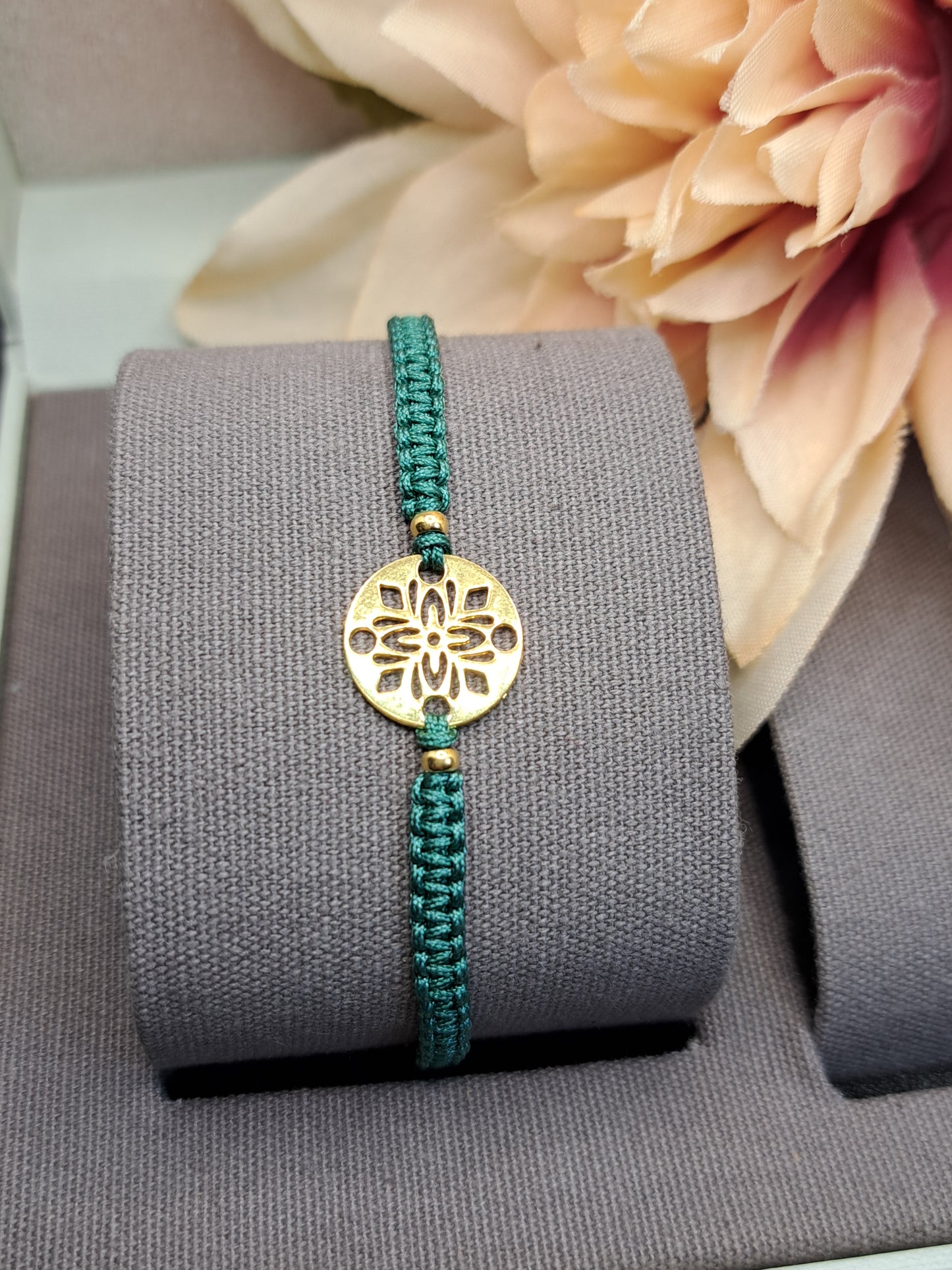 Armband Makramee Mandala-Blume