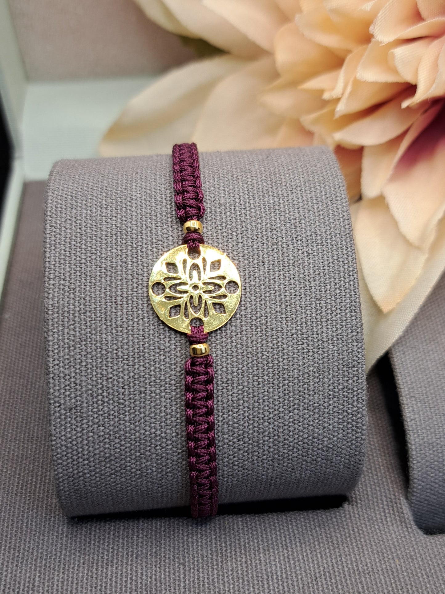 Armband Makramee Mandala-Blume