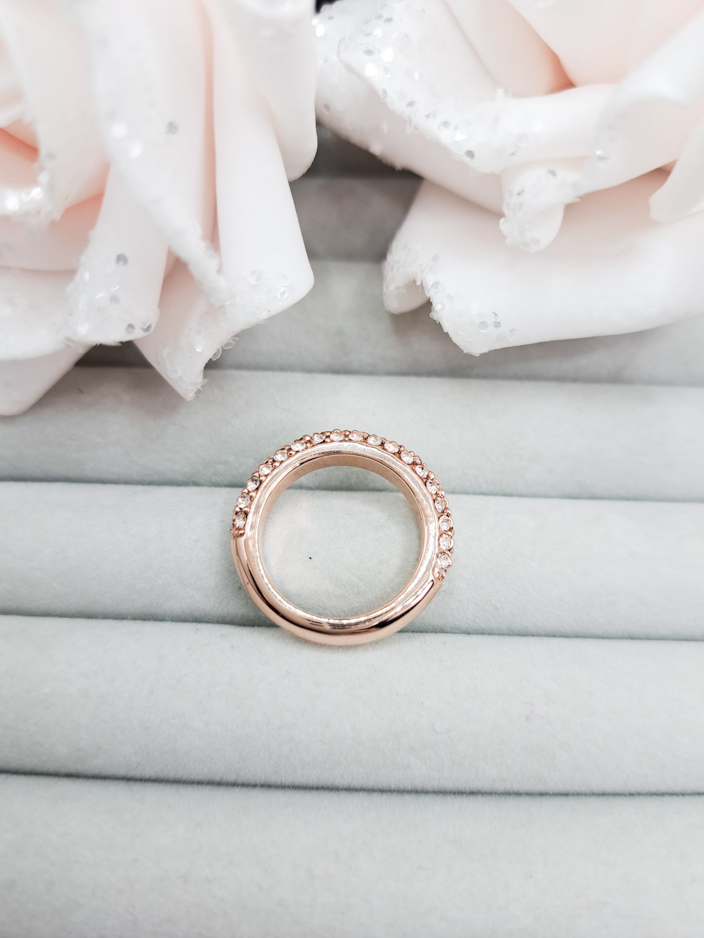 Ring rose tausend Glitzersteine