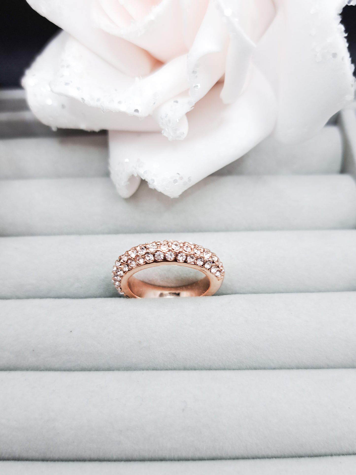 Ring rose tausend Glitzersteine