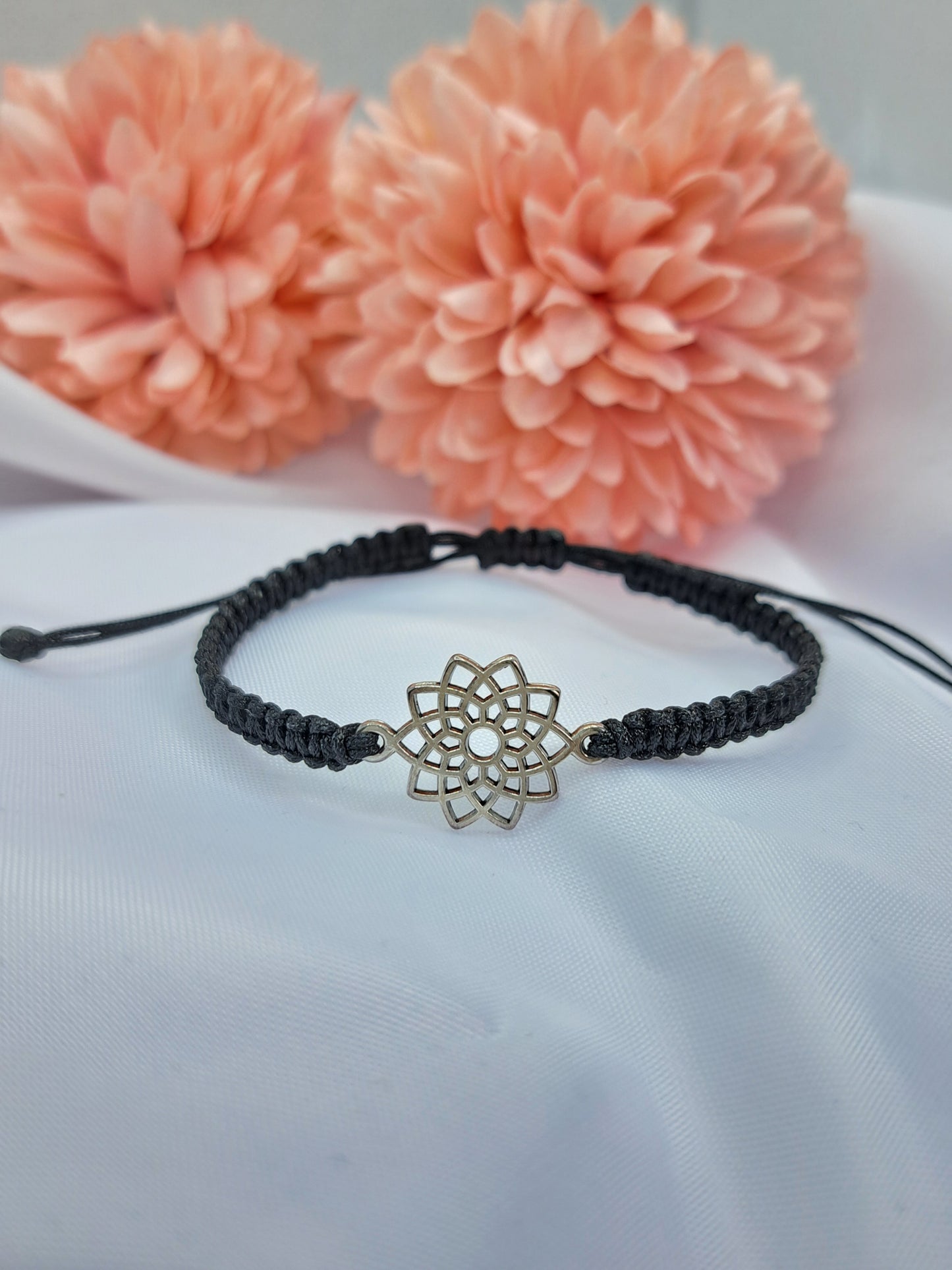 Armband Makraee Mandala Stern silberfarben