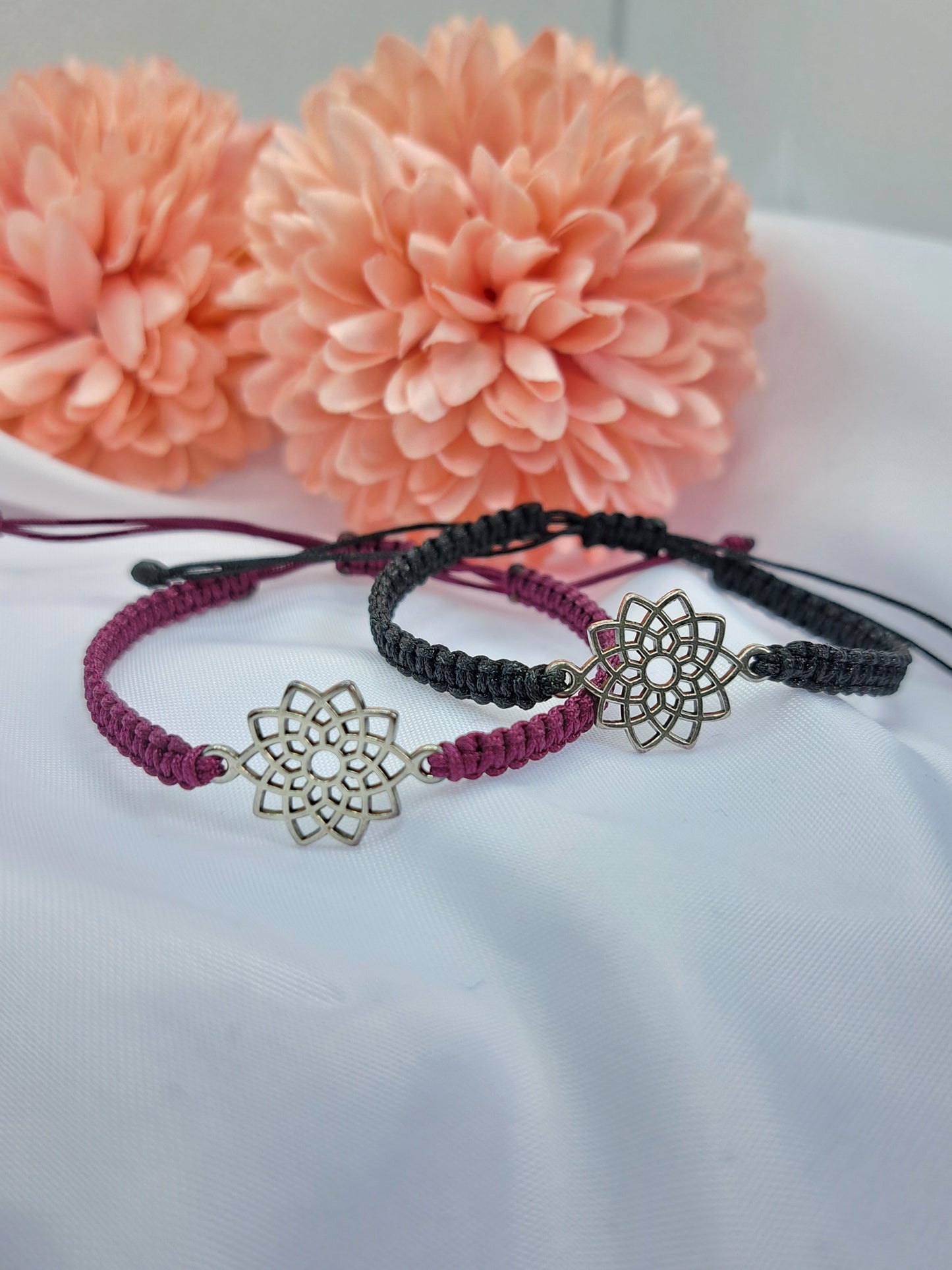 Armband Makraee Mandala Stern silberfarben