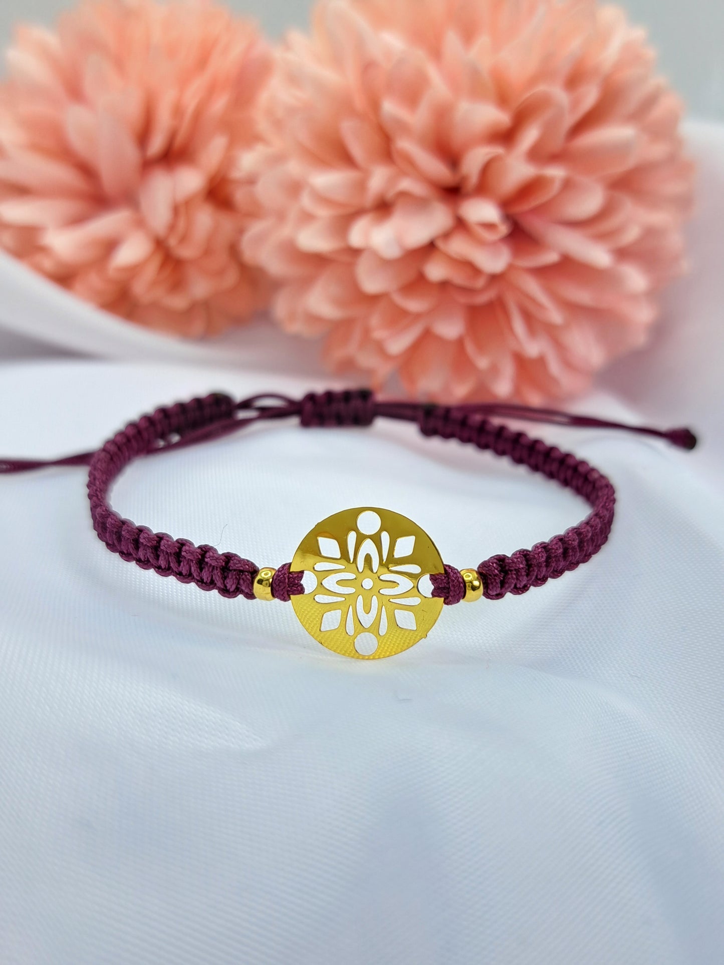 Armband Makramee Mandala-Blume