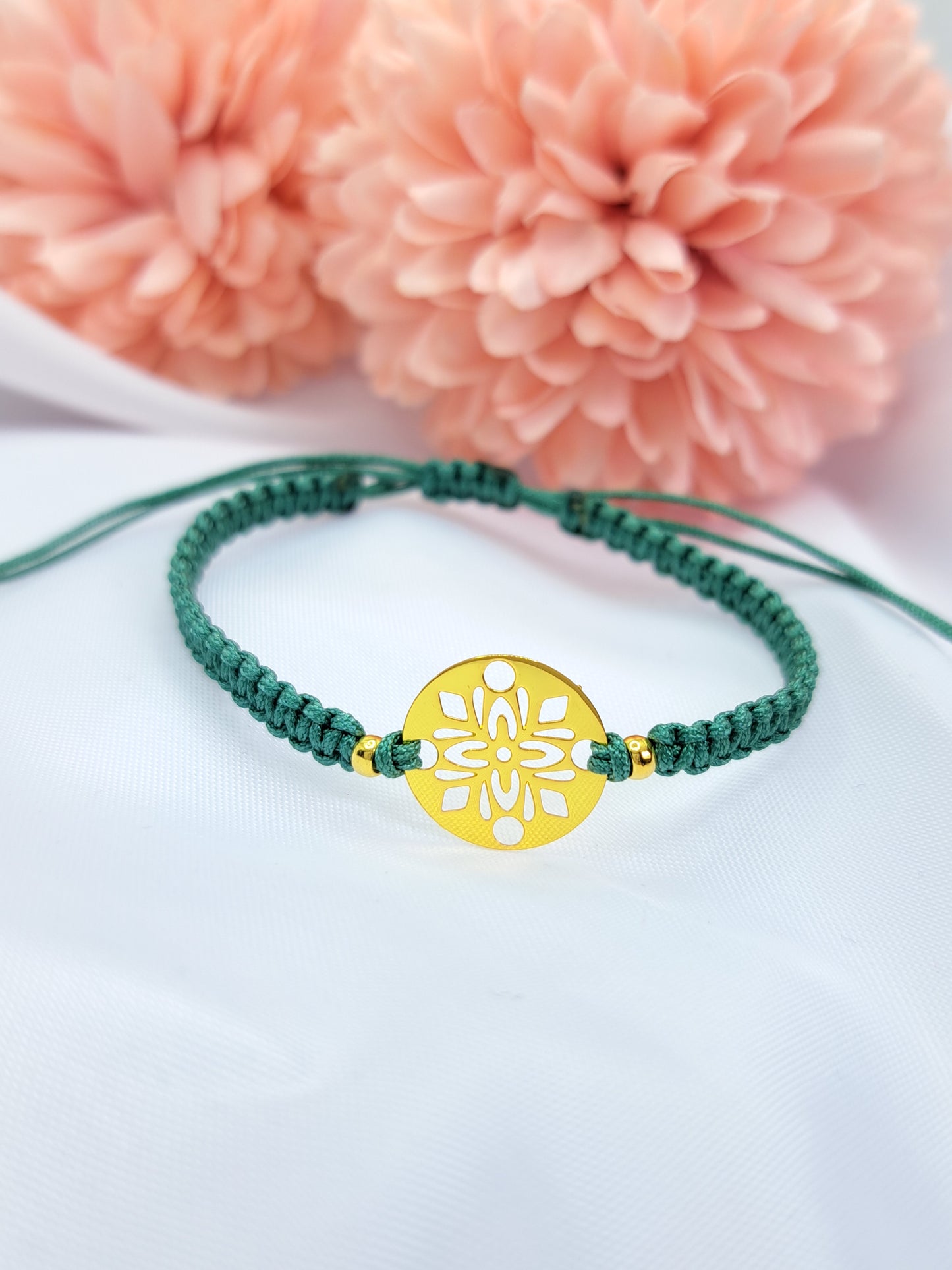 Armband Makramee Mandala-Blume