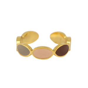 Ring cappuccino-gold Oval